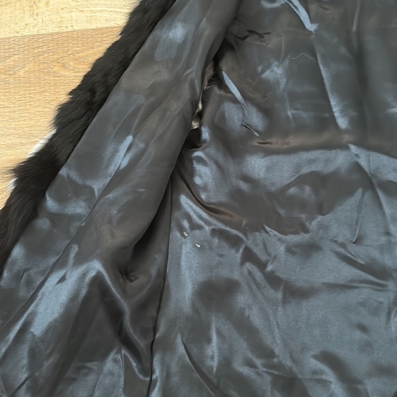 Kemo Sabe Black White Gray Rabbit Fur Vest S - Picture 3 of 8